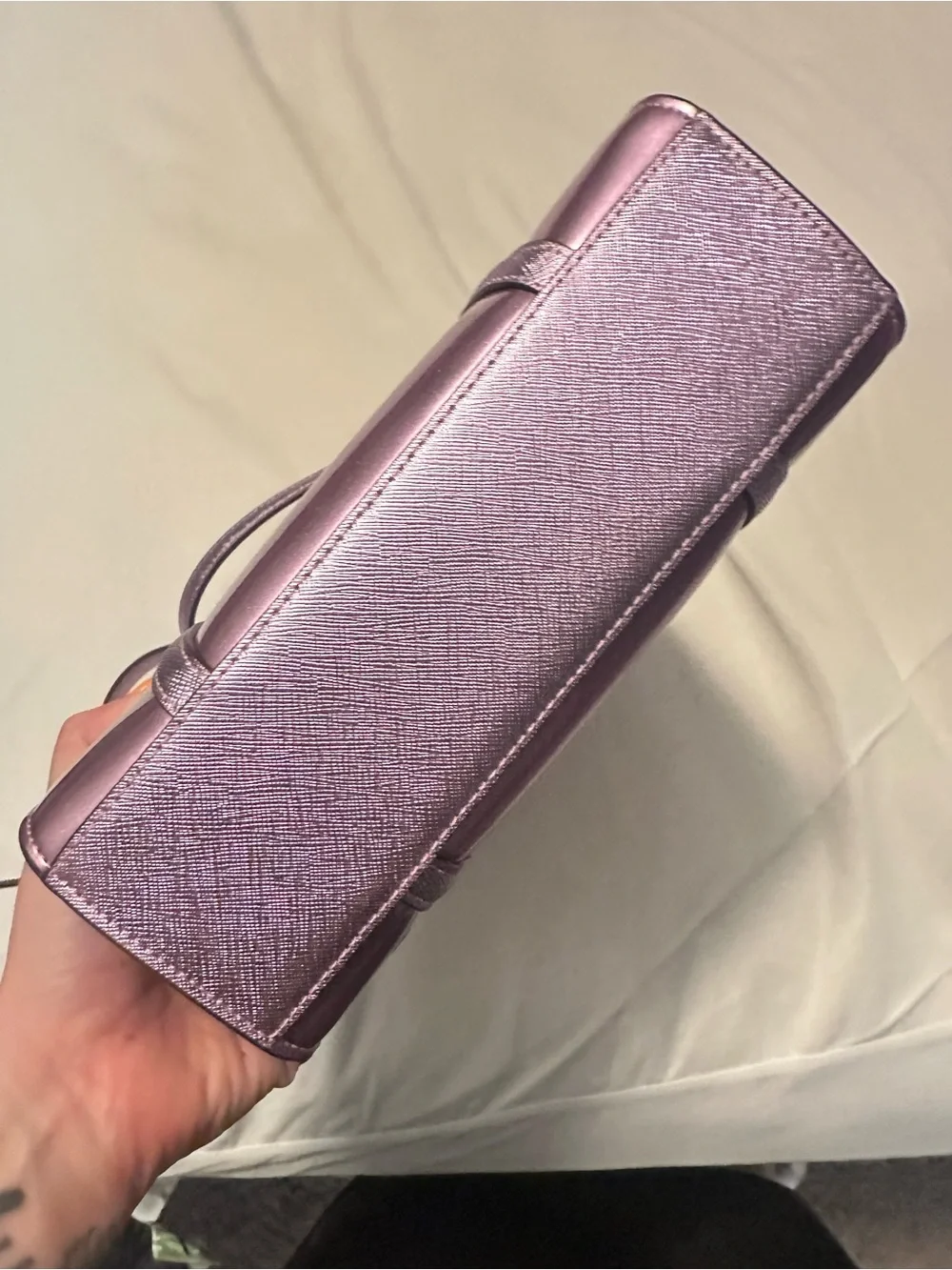 kate spade Metallic Lilac Pink Crossbody Bag